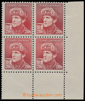 184235 - 1945 Pof.389 OHZ, Londýnské 20h červená, pravý dolní r