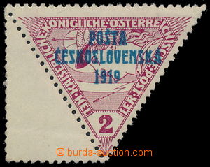 184249 -  Pof.55KN, Trojúhelník 2h hnědočervená s nepřetištěn