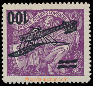 184305 -  Pof.L5Pp, II. provisional air mail stmp. 100h/200h violet, 