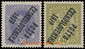 184324 -  Pof.41Pp, 42Pp, Karel 30h, I. typ + Znak 40h, II. typ, obě
