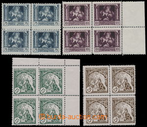 184332 -  Pof.27C, 28C, 30C, 31C, selection of čtyř bloks of four w