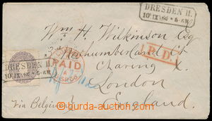 184413 - 1863 dopis do Londýna vyfr. zn. Mi.19, Znak 5Gr tmavě šed