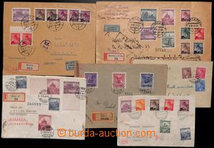 184441 - 1940-1943 sestava 6ks dopisů do ciziny, R- do Moskvy a zpě