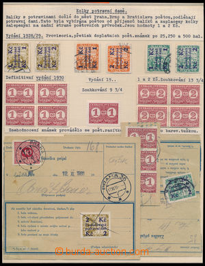 184445 - 1925-30 Pof.PD1 - PD9, small collection of stmp and entires 