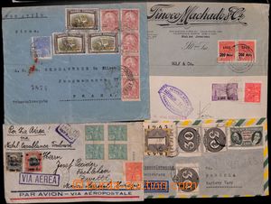 184457 - 1910-1943 set of 10 mostly airmail letters and 1 Zeppelin Pp
