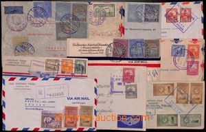 184461 - 1935-1948 selection of 17 Reg and airmail letters with nice 