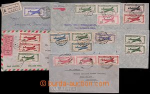 184468 - 1947-1948 set of 7 Reg and airmail letters, with issue 1948,