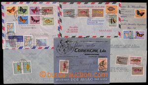 184470 - 1951-1957 set of 7 airmail letters with stamps Fishes 1951 a