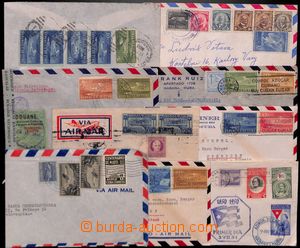 184478 - 1935-1950 set of 9 airmail letters to Czechoslovakia and Swi