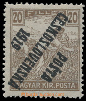 184485 -  Pof.107Pp, Reaper 20f brown with inverted opt I. type; ligh