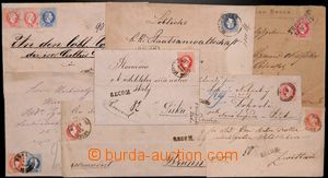 184508 - 1867 sestava 8 R-dopisů, mj. s DR M.NEUSTADT, UNICOV, TROPP