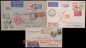 184517 - 1932-1934 set of 3 airmail letters, Reg letter by Lufthansa 