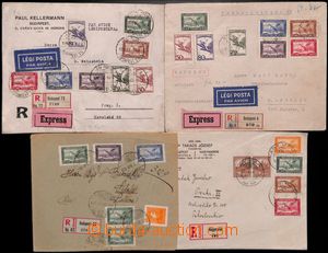 184523 - 1928-1933 sestava 5 dopisů a 2 pohlednic, většinou leteck