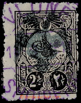 184540 - 1913 Mi.9, turecká zn. 2½ Pia s přetiskem Orel, fialo