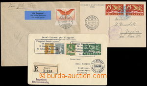 184542 - 1924-26 sestava 3ks Let-celistvostí:  a) pohlednice vyfr. z