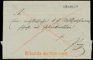 184553 - 1822 ČESKÉ ZEMĚ/  přebal dopisu adresovaný Policejnímu