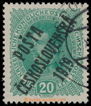 184577 -  Pof.39a, Karel 20h světle zelená, II. typ, lehký otisk r
