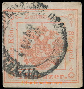 184585 - 1858 NOVINOVÁ 1858  Ferch.3a, Znak 4Kr světle červená, I