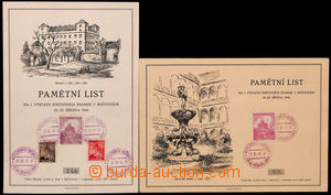 184704 - 1940 2ks pamětních listů Bučovice I. výstava poštovní