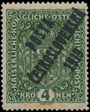 184713 -  Pof.50a, Coat of arms 4 Koruna dark green, close, light off
