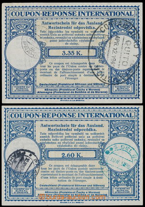184764 - 1940-41 CMO2 + CMO4, comp. of 2 international reply couponc 