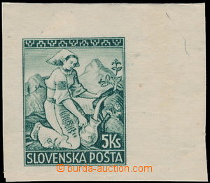 184766 - 1939 ZT  návrh známky Žena u pramene 5Ks v zelené barvě