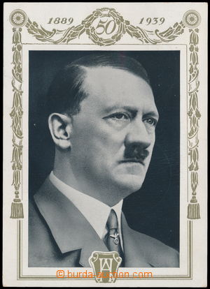 184768 - 1939 A. Hitler, portrait with decorative additional-printing