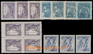 184781 - 1954 selection of color shades issue Povolání: 20h four di
