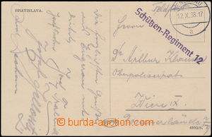 184814 - 1938 German occupation Petržalky in Slovakia, postcard with