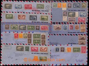 184832 - 1945 selection of 9 airmail letters to Czechoslovakia, multi