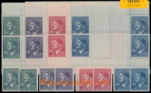 184841 - 1942 Pof.96-99, A. Hitler. large format 10K-50K, 2x horiz. g