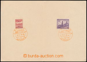 184850 - 1939 AUTOPOŠTA oficiální list čsl. pošty s vylepenými 