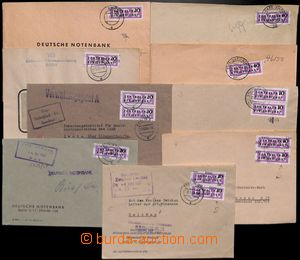 184851 - 1956-57 VERWALTUNGSPOST A  sestava 9ks dopisů přepravenýc