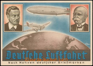 184863 - 1936 Zeppelin  Deutsche Luftfahrt, advertising color postcar
