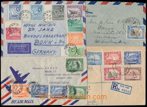 184890 - 1947-1954 4 airmail letters to Czechoslovakia and Germany, f