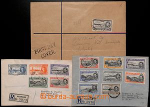 184895 - 1947 3 Reg letters to USA franked with SG.38-40, 48-49 and S