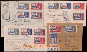 184897 - 1935 2 Reg letters to England with SG.241-244, Silver Jubile