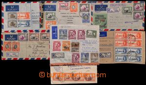 184898 - 1946-1955 set of 7 Reg and airmail letters; to Czechoslovaki
