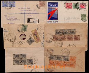184902 - 1928-1935 6 dopisů do Indie, Německa a Velké Británie; z