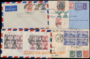 184906 - 1948-1949 4 Reg and airmail letters and 1 uprated aerogram; 