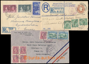 184912 - 1937 R-dopis s jubilejní emisí Korunovace SG.118-120, DR K
