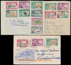 184913 - 1949-1956 3 letters with SG.1-4; SG.1-3; SG.1-5,5a-7, George