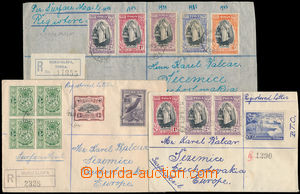 184920 - 1942-1949 3 Reg letters to Czechoslovakia, SG.83-86, Queen S