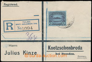 184923 - 1910 R-dopis do Německa se SG.15, Kanoe 2Sh purple / blue, 