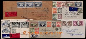 184930 - 1945-1954 6 Reg and airmail letters to Czechoslovakia, mixed