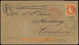 184933 - 1895 Reg letter via London to Hamburg with SG.58, Victoria 1