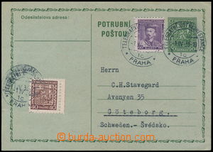 184979 - 1933 CPO2, dopisnice pro potrubní poštu Znak 90h zelená z