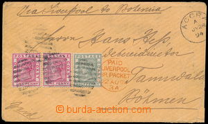 185034 - 1894 commercial letter to Tanvald in Bohemia, with SG.11,12(