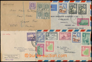 185035 - 1930-1950 comp. of 4 letters, commercial, 3x air-mail to Cze