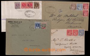185042 - 1912-1933 sestava 4 dopisů; R- s tříbarevnou frankaturou 